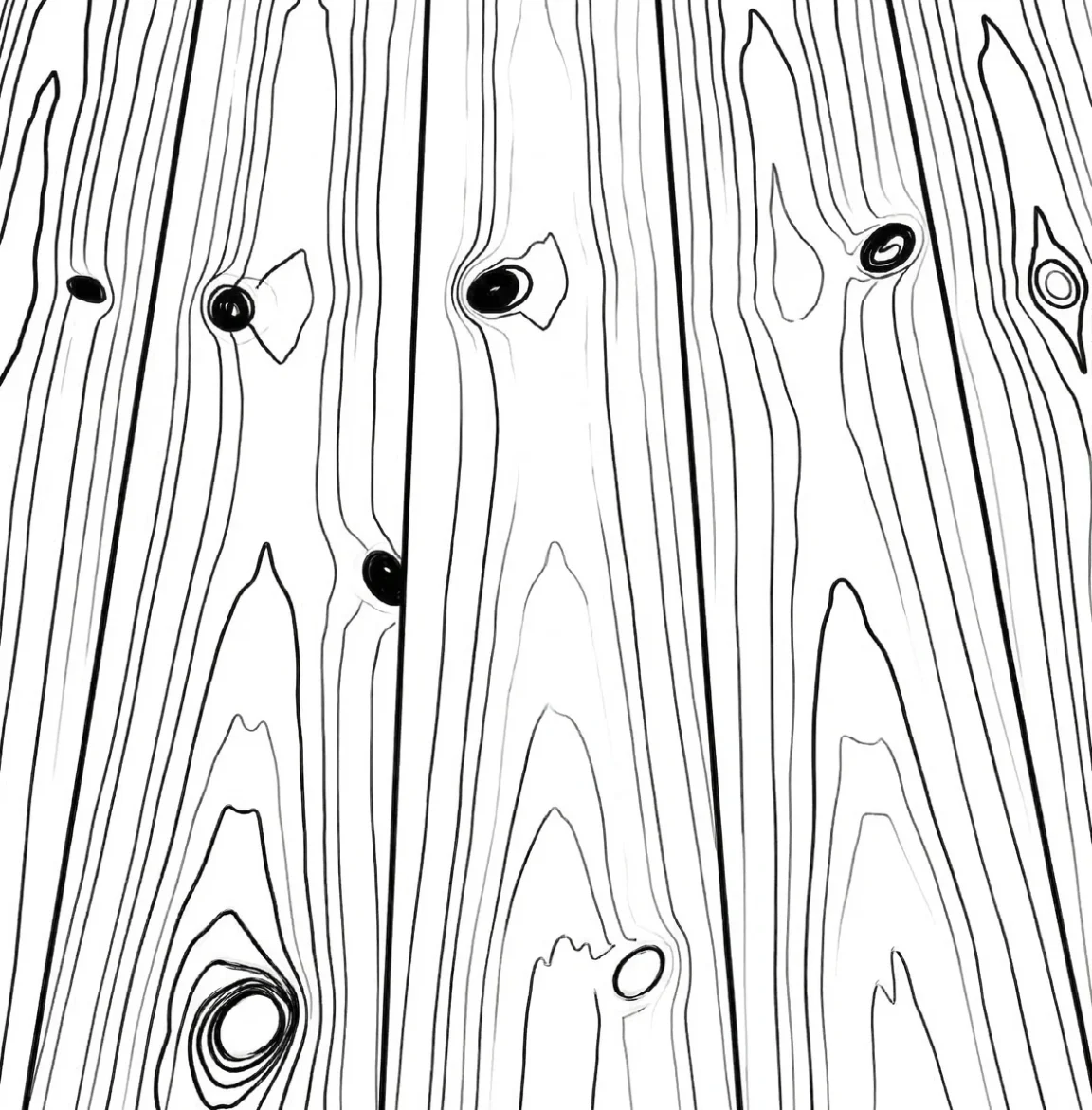 Black and white line art texture of wood grain representing 0.6 mm sliced anegre veneer sheet.