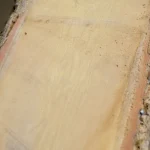 Texture of 52 mm Extra grade oak unedged board with natural edges