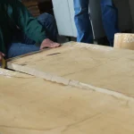 Selection of 52 mm grade 1 oak edged lumber boards