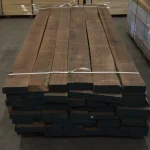 Texture and natural color of American black walnut edged boards, 55 mm