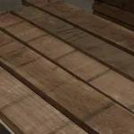 Edged boards made of 52 mm American walnut wood for flooring, furniture, and stairs.
