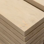 Light surface texture of extra grade hornbeam edged boards, 52 mm, in a stack