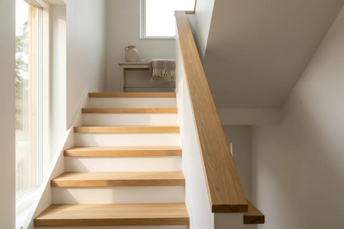 Staircase Elements from Oak Furniture Panels