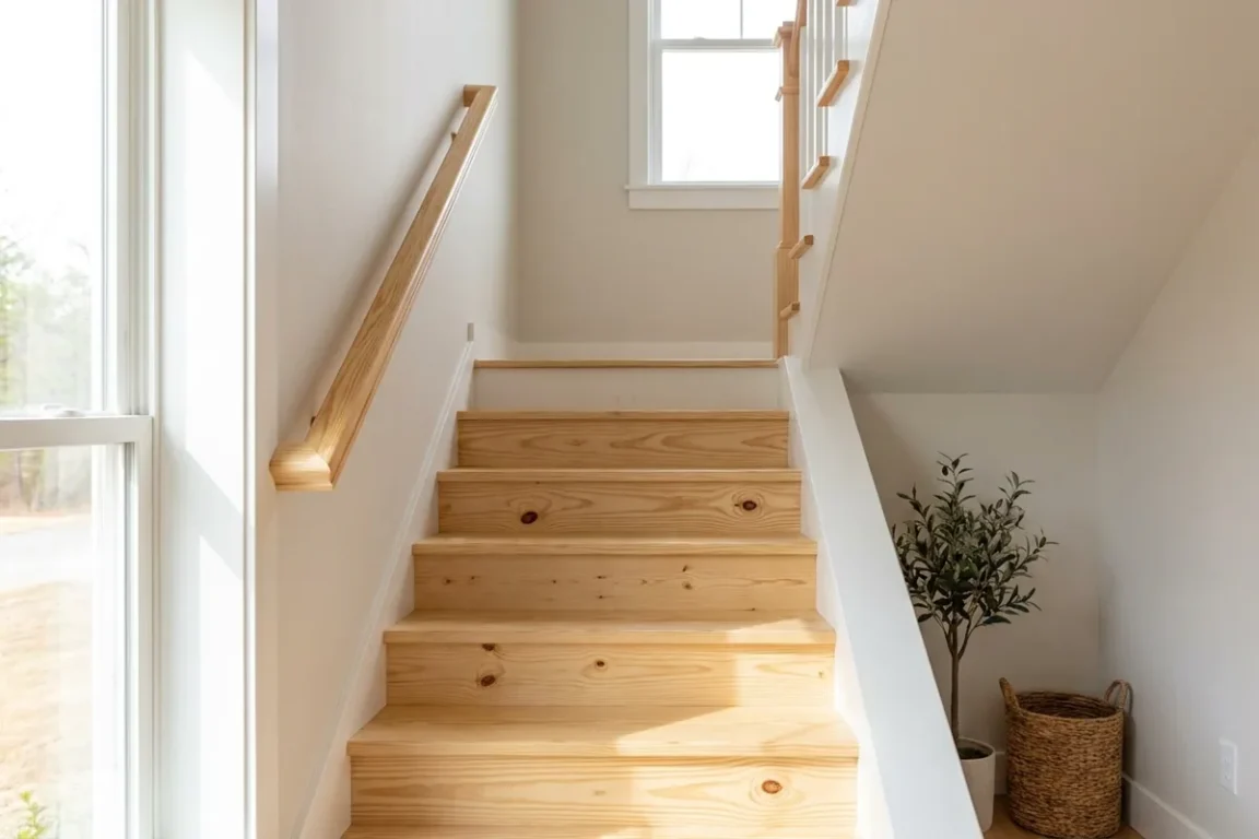 Staircase Elements from Pine Furniture Boards