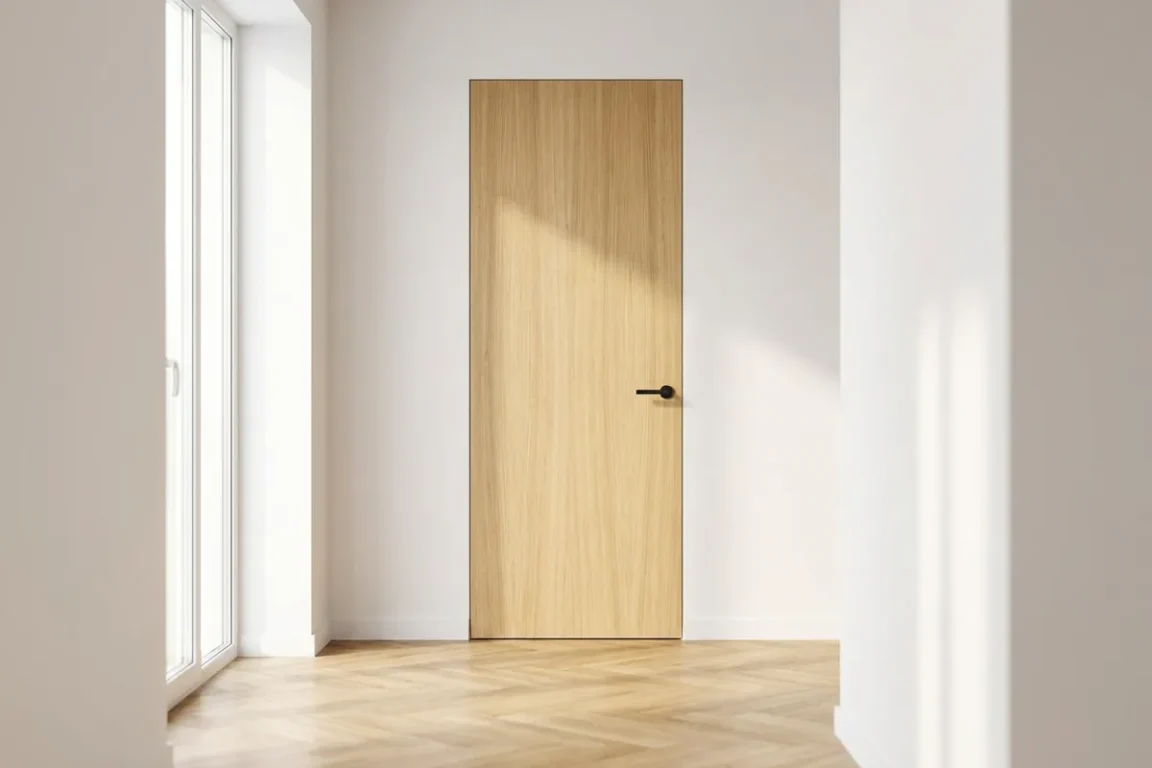 Interior Doors and Partitions with Natural Veneer