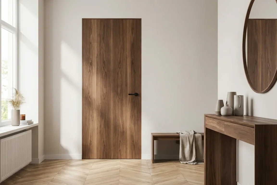 Interior Doors and Partitions with Natural Veneer