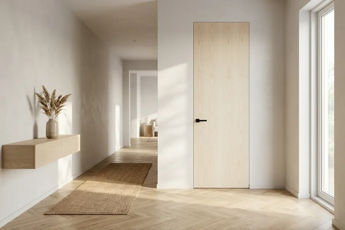 Interior Doors and Partitions with Natural Veneer