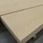 Beautiful natural grain pattern of white ash veneer on a blockboard sheet.