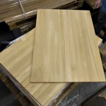 Two solid lamella oak furniture panels showing the smooth surface and wood pattern.