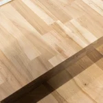Corner detail of a 40mm thick beech sandwich furniture board.