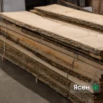 Необрізна дошка камерної сушки ясена 2 ґатунок