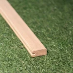 End view of the ash U-profile for wooden decorative grilles