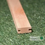 Branded shot of the wooden alder H-profile