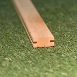 End grain of the alder H-profile with grooves