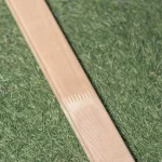Joint location on the length of the ash wooden rail with a finger joint