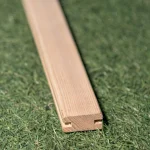 End face of the wooden ash H-profile with grooves