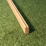 End face and profile of the wooden decorative grid made of alder