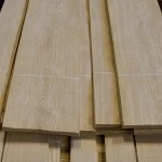 Packs of exclusive 3D Rough Cut oak veneer prepared for shipment