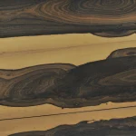 Detailed macro shot of ziricote veneer wood texture