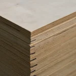 Edges of birch FK plywood 15 mm sheets showing multi-layer structure