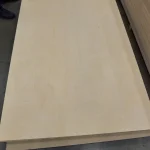 Sheet of birch FSF plywood 2500x1250 mm at WoodWay Expert warehouse.