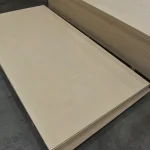 Sheets of water-resistant FSF plywood 12 mm grade B/BB in the warehouse.