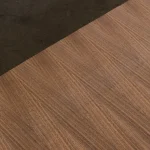 Detailed view of wood pattern on 10 mm American walnut veneered plywood.