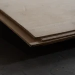 Corner of a white ash veneered plywood sheet 5 mm