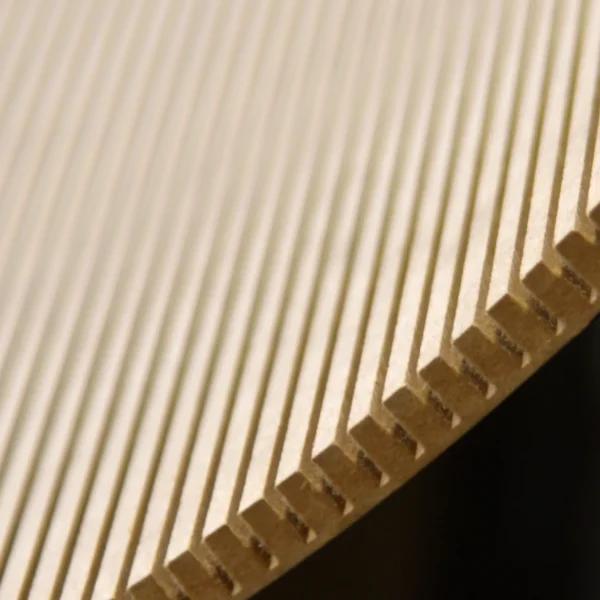 Edge of flexible MDF 8mm with routing
