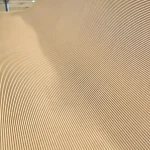 Front surface of flexible MDF in unfolded view