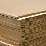 Stack of flexible MDF boards at WoodWay Expert warehouse