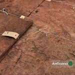 Amboyna burl veneer sheets 0.6 mm thick with tags