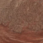 Macro photograph of fibers and swirls of Amboyna burl veneer