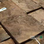American walnut burl veneer sheets 0.6 mm in bundles for furniture manufacturing