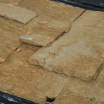 Bundle of American maple burl veneer sheets on the warehouse floor