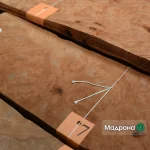 Madrone burl veneer (root cuts) 0.6 mm thick in a bundle with marking