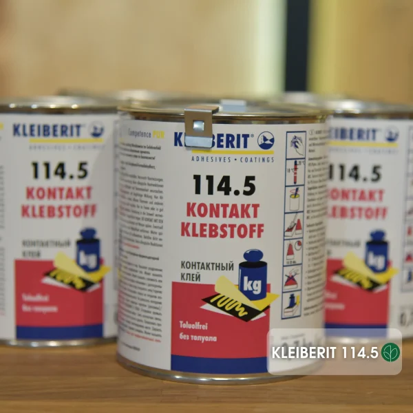 Контактний клей KLEIBERIT C 114/5 на каучуковій основі (банк 4, 5 кг)/витримка 10-15 хв.
