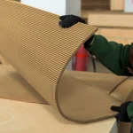 Process of bending a flexible MDF board by a craftsman