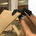 Edge of flexible MDF 8 mm in master's hands