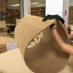 Warehouse premises and a sheet of flexible MDF