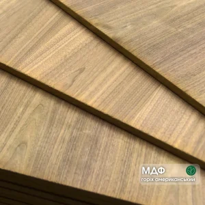 Veneered MDF board American Walnut 19 mm I/II at WoodWay Expert warehouse