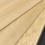 Different grain patterns of sawn oak veneer on MDF boards