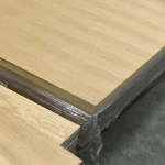 Pallet with oak veneered MDF boards 17 mm in packaging