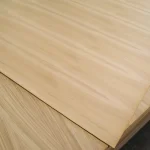 Surface of veneered MDF board oak 6 mm in a pallet