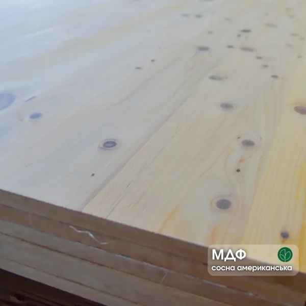 Wall panels, American pine with knots, 19 mm, 2800x1033 mm — general view of panels