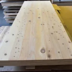Wall panels, American pine with knots, 19 mm, 2800x1033 mm — stack in the warehouse