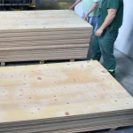 Wall panels, American pine with knots, 19 mm, 2800x1033 mm — panels at the warehouse