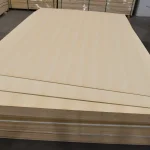 Pallet of white ash veneered MDF boards 2800x2070 mm