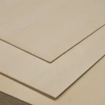 Natural white ash veneer texture on a thin MDF board