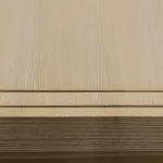 Detailed texture of light ash veneer on MDF surface